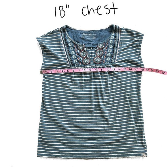 Eddie Bauer Embroidered Sleeveless Cotton Top, XS - Picture 4 of 11